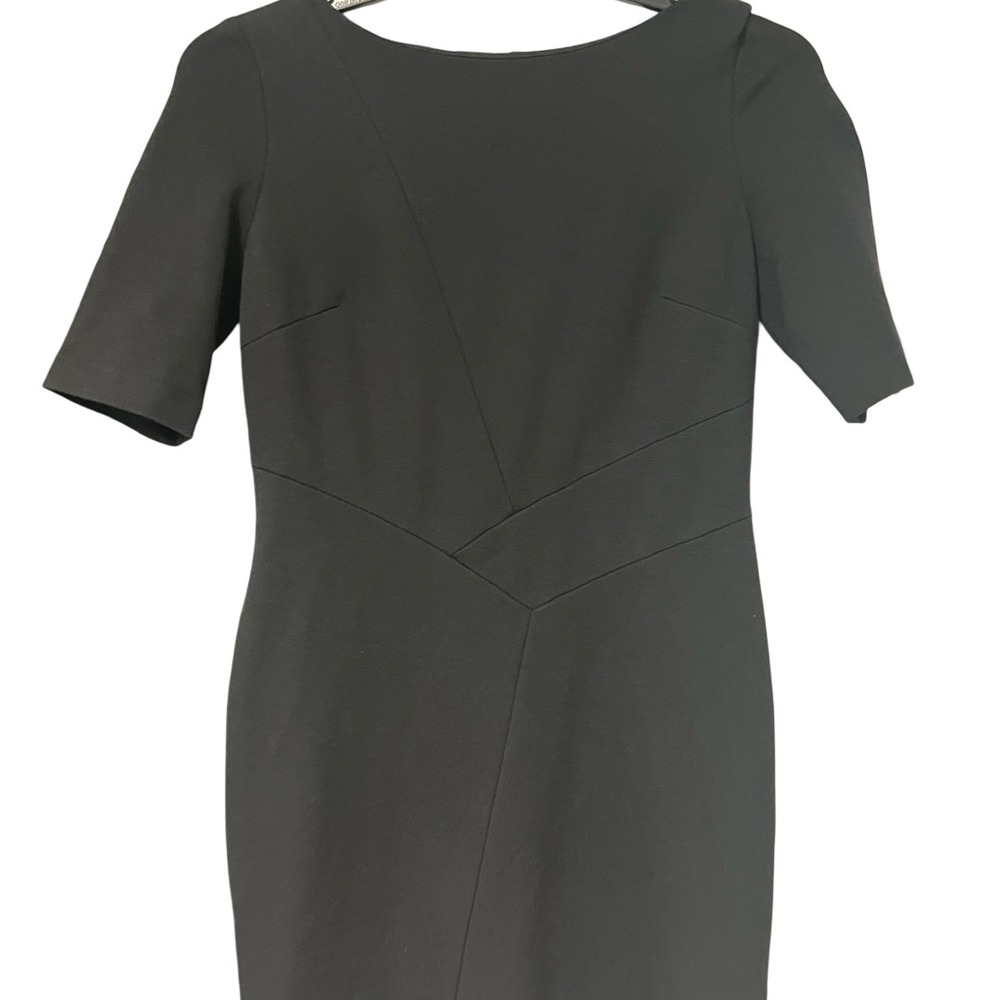 LAFAYETTE 148 NEW YORK Black Sheath Dress Short Sleeve Size 8